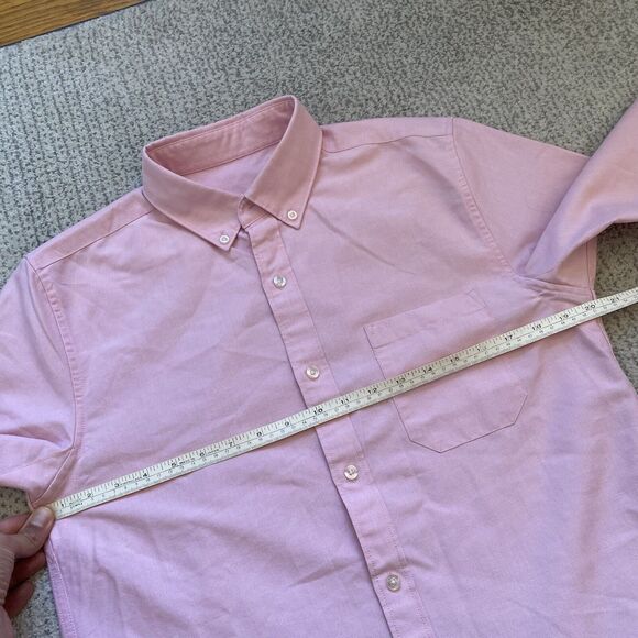Mack Weldon Small Pink Oxford Button Front Shirt - Picture 6 of 8
